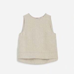 Madewell Linen Pleated Shell Top